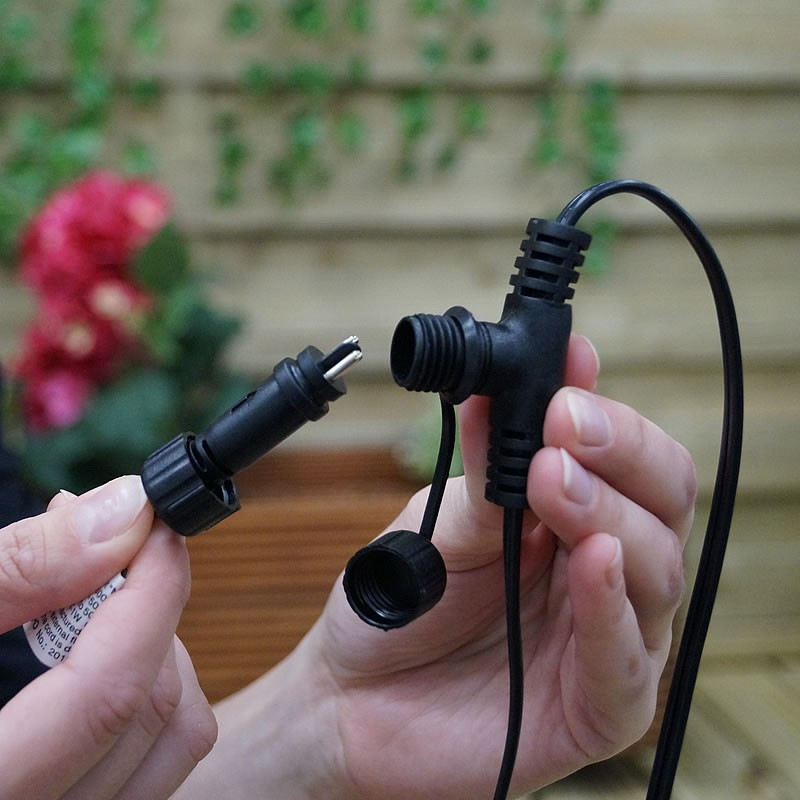 Techmar Garden Lighting UK Outdoor Lights Low Voltage DIY 15m Main Cable SPT-3 With 6 Connectors 2