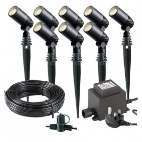 Techmar Garden Lighting UK Outdoor Lights Low Voltage Alder 12V Plug & Play LED Garden Lights Bundle - 8 Light Kit. 2