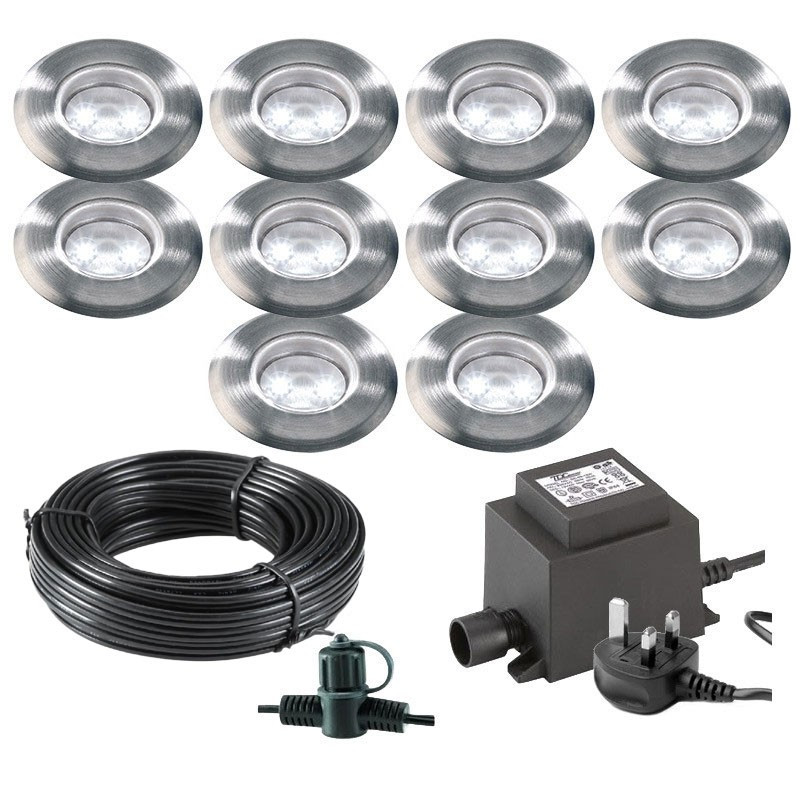 Techmar Garden Lighting UK Outdoor Lights Low Voltage Astrum 12V Plug & Play Garden Deck Light Bundle - 10 Light Kit. 2
