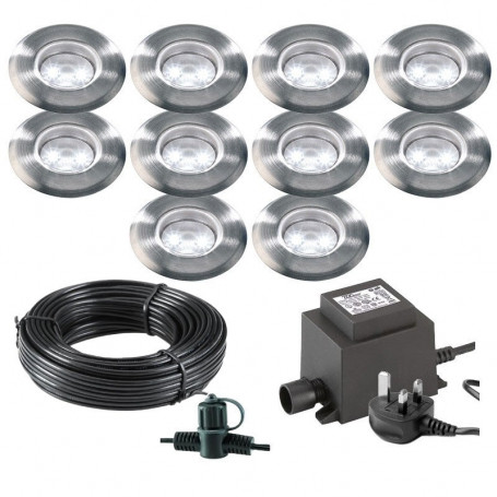 Techmar Garden Lighting UK Outdoor Lights Low Voltage Astrum 12V Plug & Play Garden Deck Light Bundle - 10 Light Kit. 2