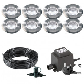 Techmar Garden Lighting UK Outdoor Lights Low Voltage Astrum 12V Plug & Play Garden Deck Light Bundle - 8 Light Kit. 2