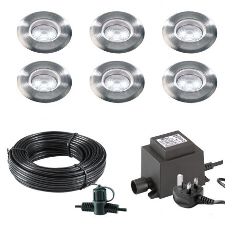 Techmar Garden Lighting UK Outdoor Lights Low Voltage Astrum 12V Plug & Play Garden Deck Light Bundle - 6 Light Kit. 2
