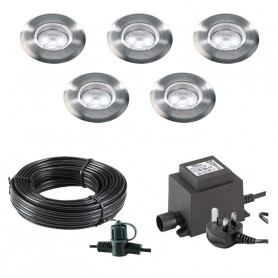 Techmar Garden Lighting UK Outdoor Lights Low Voltage Astrum 12V Plug & Play Garden Deck Light Bundle - 5 Light Kit. 2