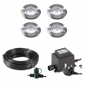 Techmar Garden Lighting UK Outdoor Lights Low Voltage Astrum 12V Plug & Play Garden Deck Light Bundle - 4 Light Kit. 2