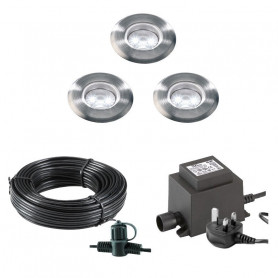 Techmar Garden Lighting UK Outdoor Lights Low Voltage Astrum 12V Plug & Play Garden Deck Light Bundle - 3 Light Kit. 2