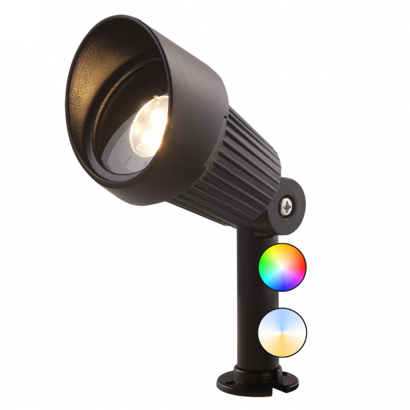 Techmar Outdoor Garden Lighting UK Smart 12V 5W Smart Focus LED RGB Bluetooth