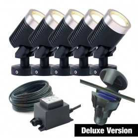 Techmar Garden Lighting UK Outdoor Lights Low Voltage DIY 5 light 5w Arcus Bundle
