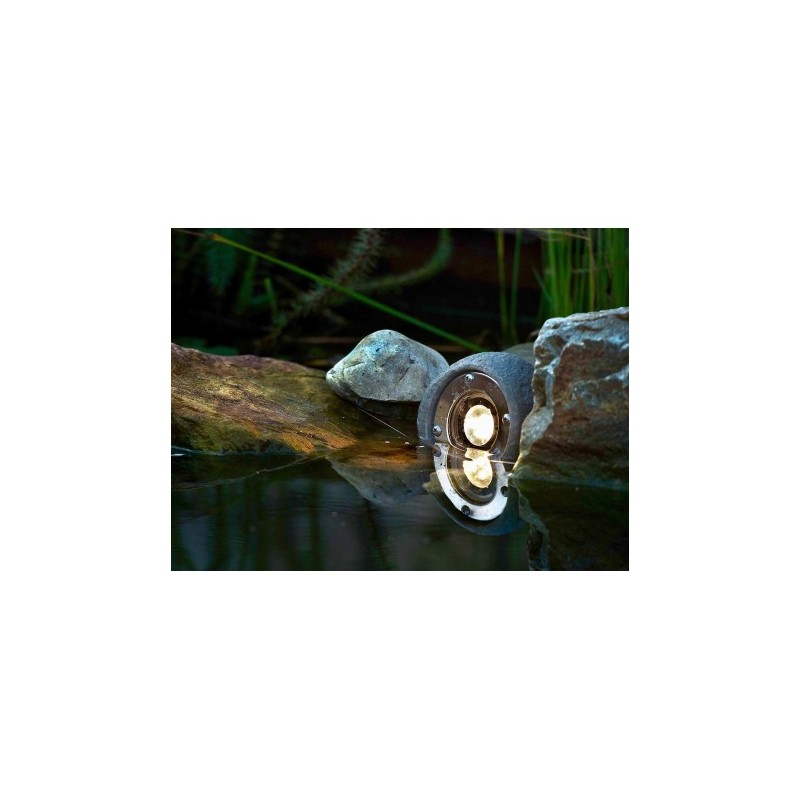 Techmar Garden Lighting UK Outdoor Lights Low Voltage Lapis LED Waterproof Rock Light Bundle - 4 Light Kit. 3