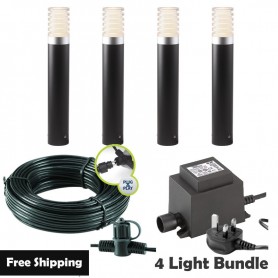 Techmar Garden Lighting UK Outdoor Lights Low Voltage Arco 40 LED Garden Post Light Bundles - 4 Light Kit. 1