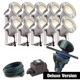 Techmar Garden Lighting UK Outdoor Lights Low Voltage DIY 10 light Catalpa Bundle