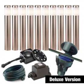 Techmar Garden Lighting UK Outdoor Lights Low Voltage DIY 10 light Albus Bundle  + remote