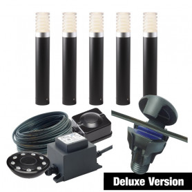 Techmar Garden Lighting UK Outdoor Lights Low Voltage DIY 5 Light Arco 40 Deluxe Bundle + remote