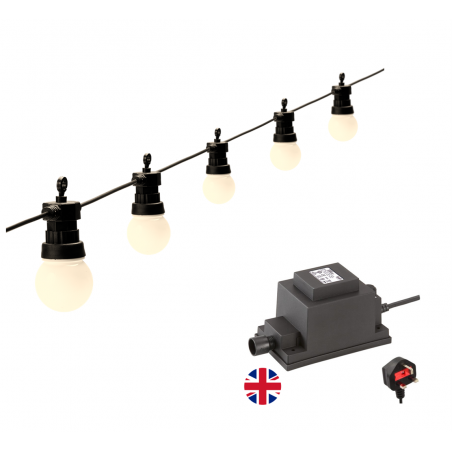 Techmar Garden Lighting UK Outdoor Lights Low Voltage Festoon Party Lights 20mtr Kit 1
