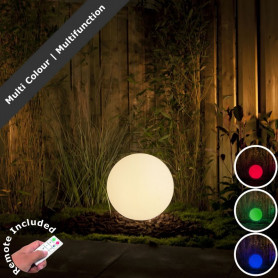 Techmar Round 20 - 12V Remote LED Garden Ball Light, Multifunction, Multicolour
