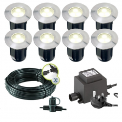Techmar Garden Lighting UK Outdoor Lights Low Voltage Alpha 12V Plug & Play Garden Deck Light Bundle - 8 Light Kit. 5