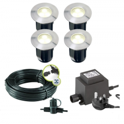 Techmar Garden Lighting UK Outdoor Lights Low Voltage Alpha 12V Plug & Play Garden Deck Light Bundle - 4 Light Kit. 5