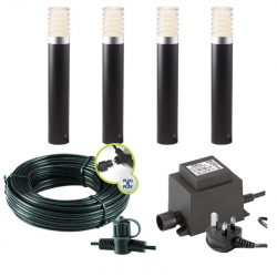 Techmar Garden Lighting UK Outdoor Lights Low Voltage Arco 40 LED Garden Post Light Bundles - 4 Light Kit. 3