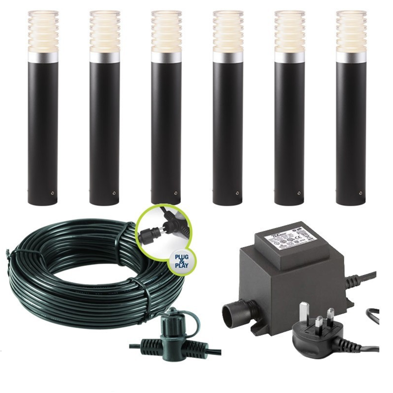 Techmar Garden Lighting UK Outdoor Lights Low Voltage Arco 40 LED Garden Post Light Bundles - 6 Light Kit. 3