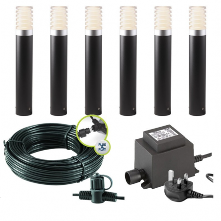 Techmar Garden Lighting UK Outdoor Lights Low Voltage Arco 40 LED Garden Post Light Bundles - 6 Light Kit. 3