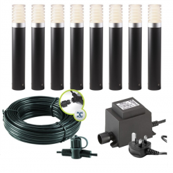Techmar Garden Lighting UK Outdoor Lights Low Voltage Arco 40 LED Garden Post Light Bundles - 8 Light Kit. 3