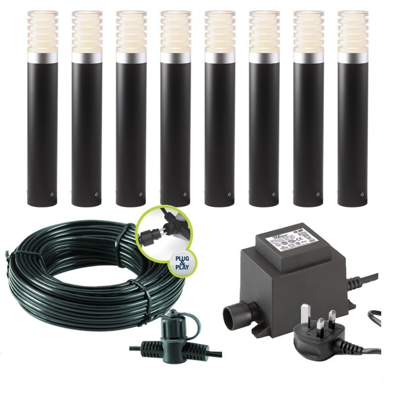 Techmar Garden Lighting UK Outdoor Lights Low Voltage Arco 40 LED Garden Post Light Bundles - 8 Light Kit. 3