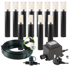 Techmar Garden Lighting UK Outdoor Lights Low Voltage Arco 40 LED Garden Post Light Bundles - 12 Light Kit. 3