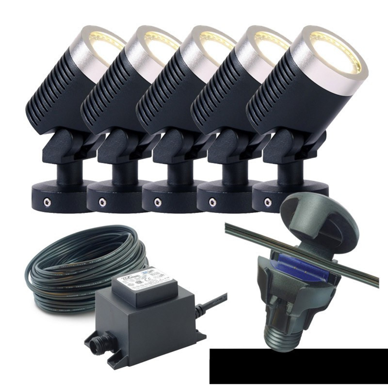 Techmar Garden Lighting UK Outdoor Lights Low Voltage DIY 5 light 5w Arcus Bundle 3