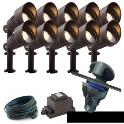 Techmar Garden Lighting UK Outdoor Lights Low Voltage DIY 10 light 4w Focus Bundle 3