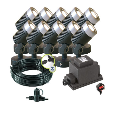 UK LOW VOLTAGE TECHMAR GARDEN LIGHTING ARCUS MINI 10 LIGHT KIT