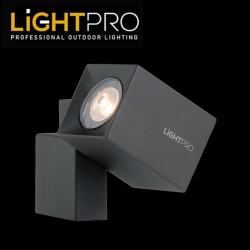 Lightpro Outdoor Garden Lighting Professional DIY  12v Quartz 2w LED Wall or spotlight Black