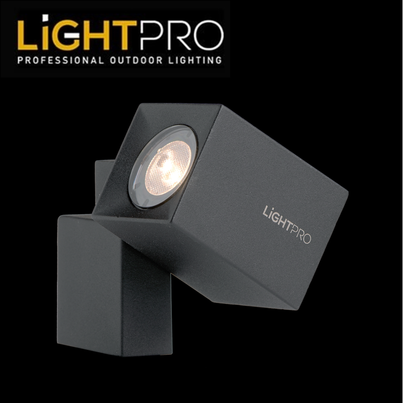 Lightpro Outdoor Garden Lighting Professional DIY  12v Quartz 2w LED Wall or spotlight Black