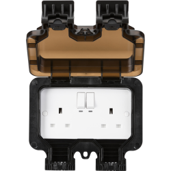 Smart Controlled IP66 13A 2G Outdoor Socket