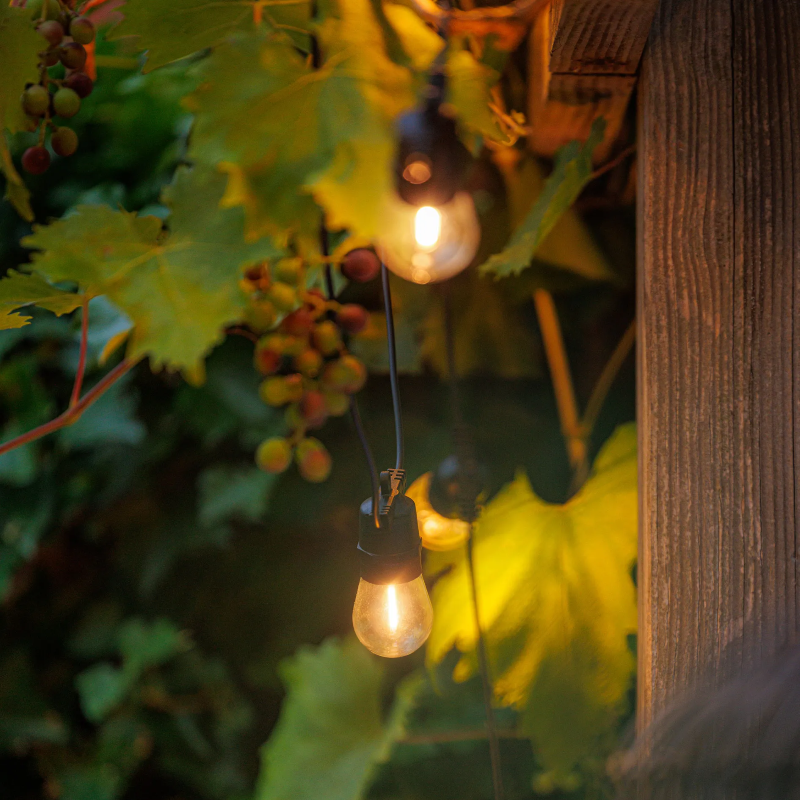 UK Low Voltage Garden Lighting Techmar 12V Filament Festoon Party Light 10mtr Kit 8