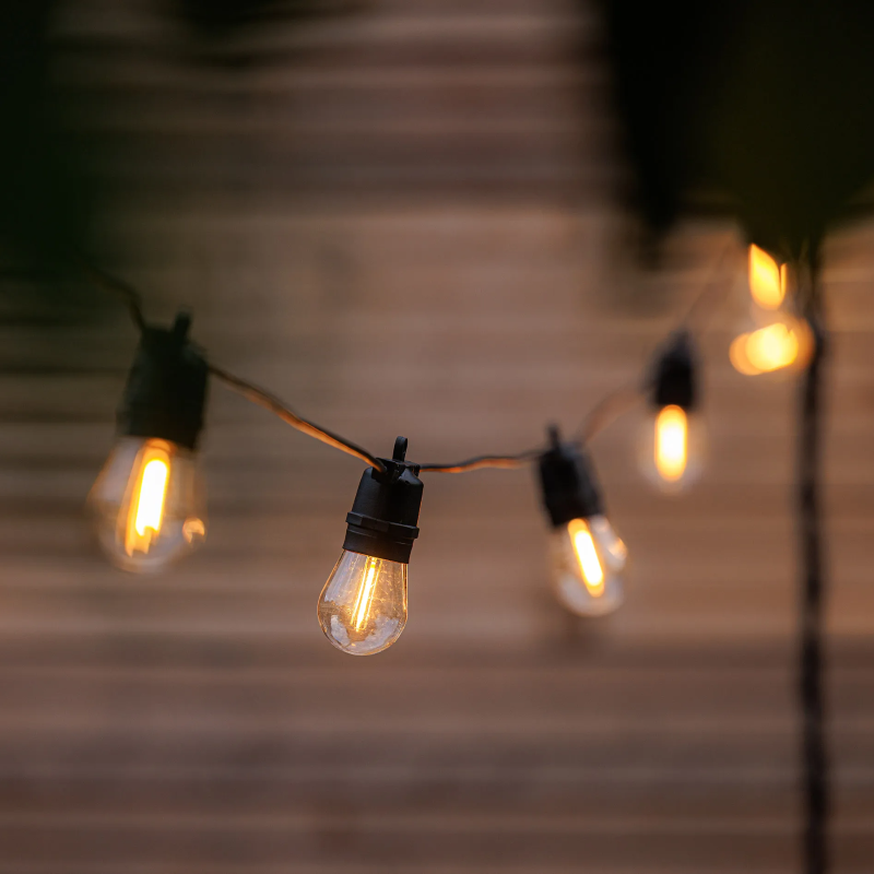 UK Low Voltage Garden Lighting Techmar 12V Filament Festoon Party Light 10mtr Kit 9