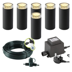 Techmar Linum 12V Plug & Play Garden Lights Bundle - 6 Light Kit .6
