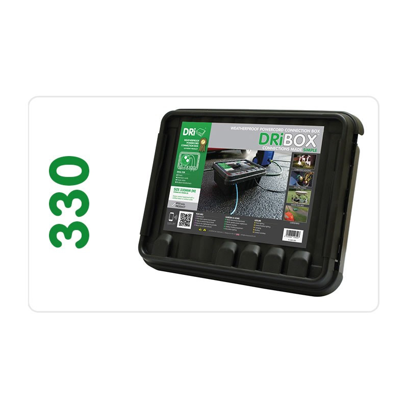 Outdoor Garden Lighting UK Accessories - Dribox 330 large black weatherproof